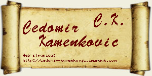 Čedomir Kamenković vizit kartica